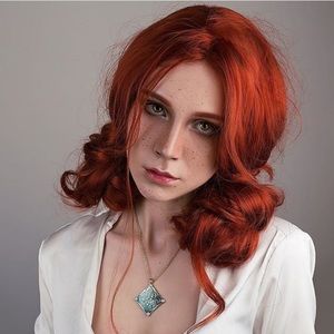 16” Copper RED BODY Wavy Lace Front Wig *NEW*